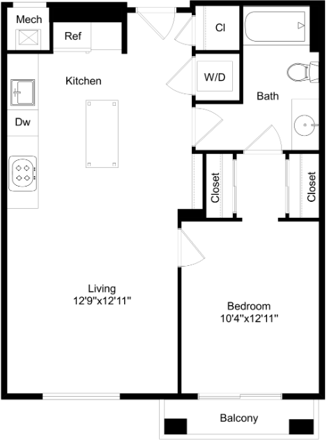 1B4 floor plan